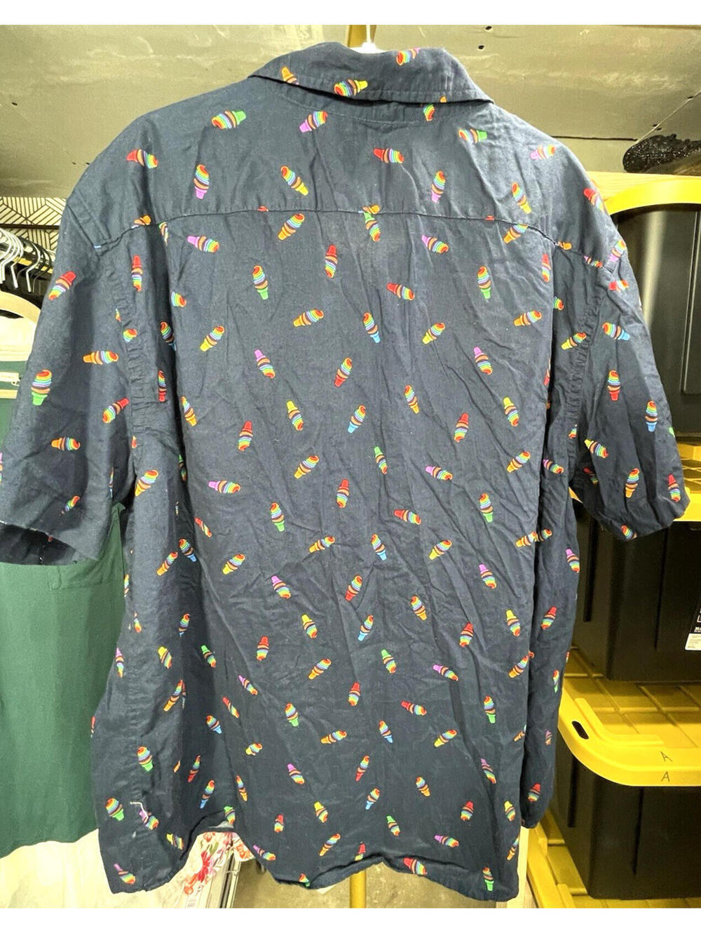 Target Rainbow Ice Cream Button Down Shirt Men's XXL 100% Cotton Pride Party